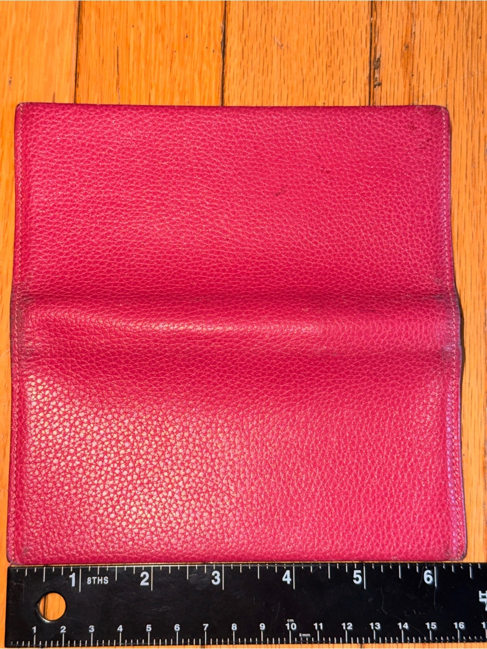 Women’s pink Longchamp checkbook leather cover vintage